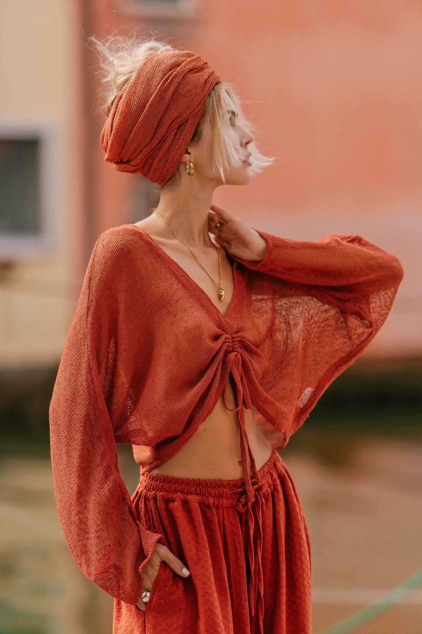 Crop top manches longues
