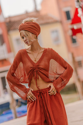 Crop top manches longues