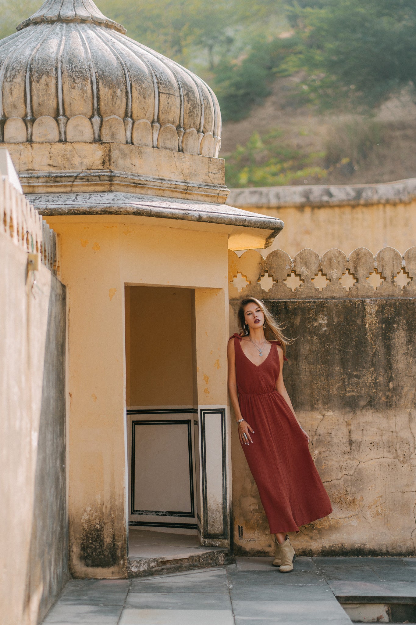 Robe gaze de coton boho
