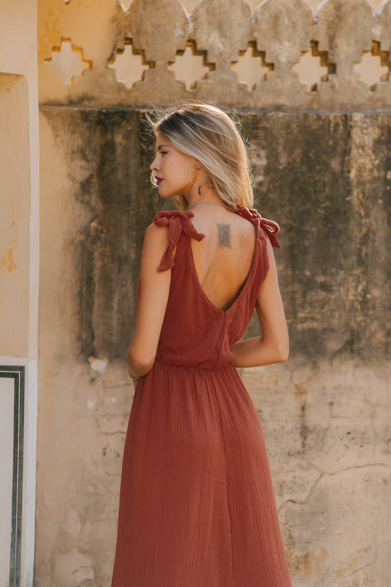Robe gaze de coton boho
