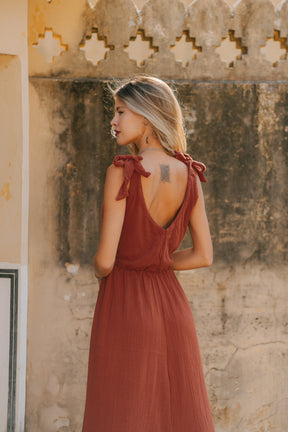 Robe gaze de coton boho