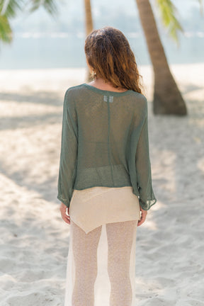 Top manche longue filet