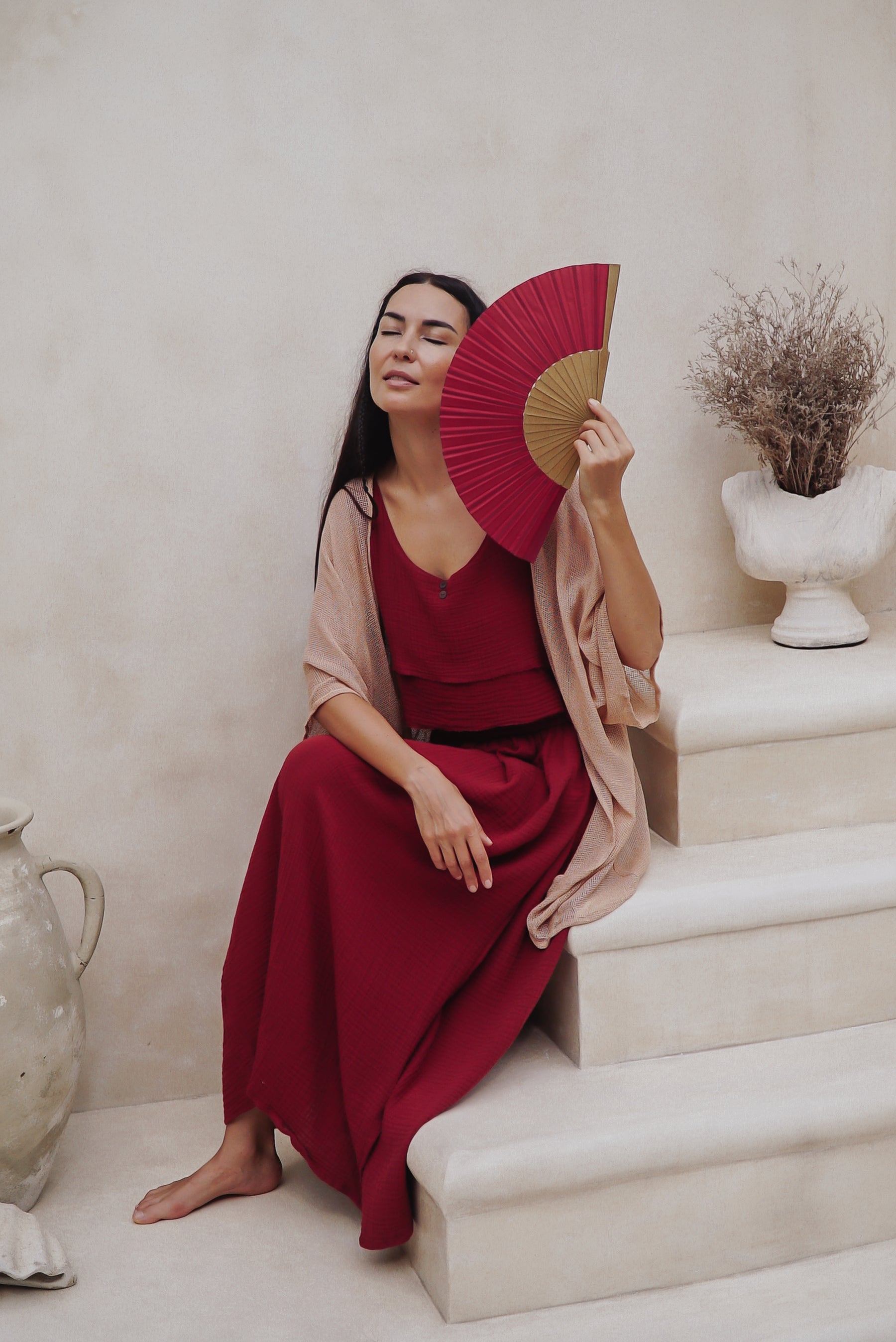 Jupe longue porte feuille