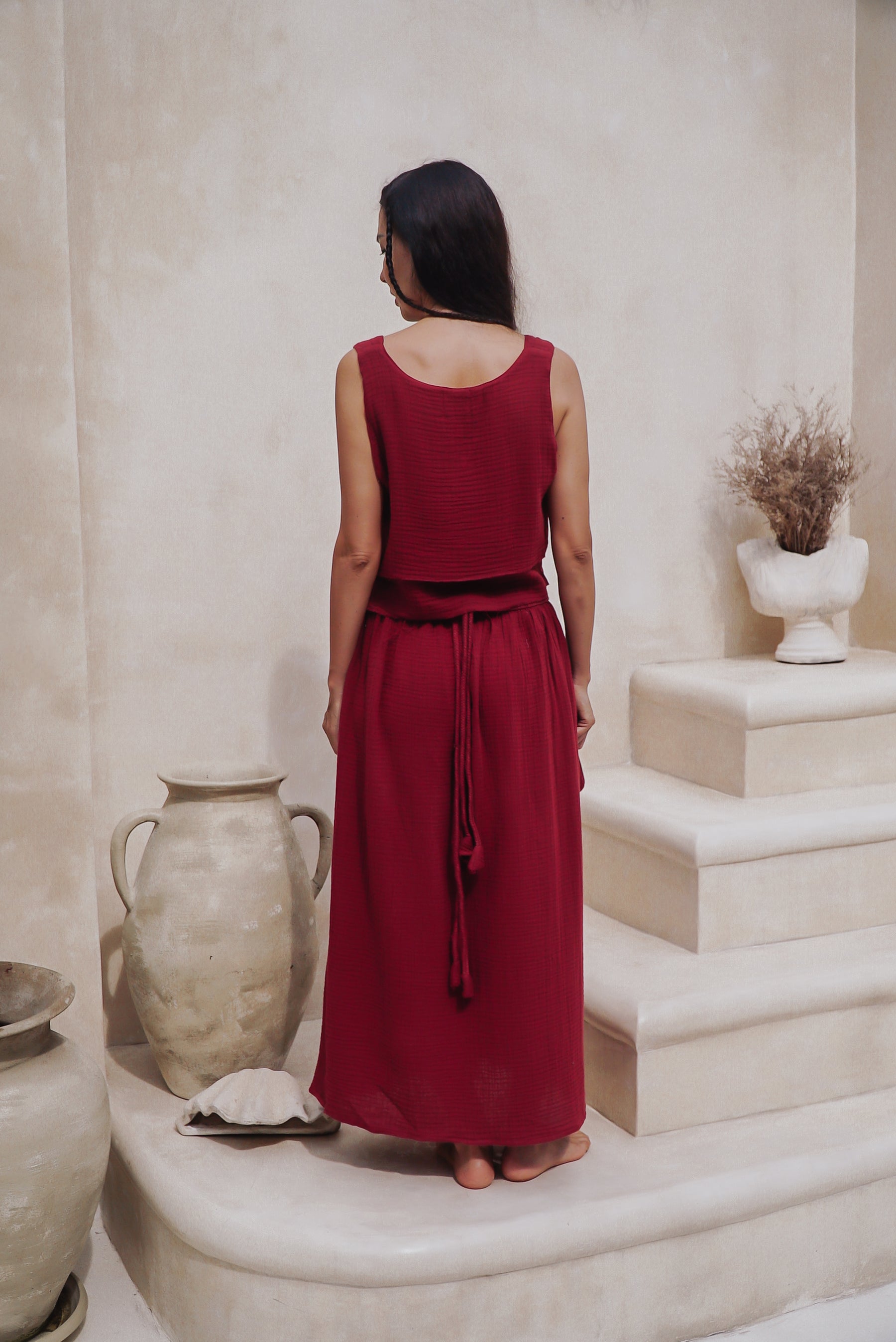 Jupe longue porte feuille