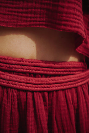 Jupe longue porte feuille