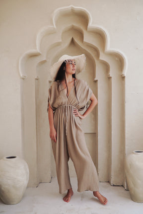 Organic cotton gauze jumpsuit