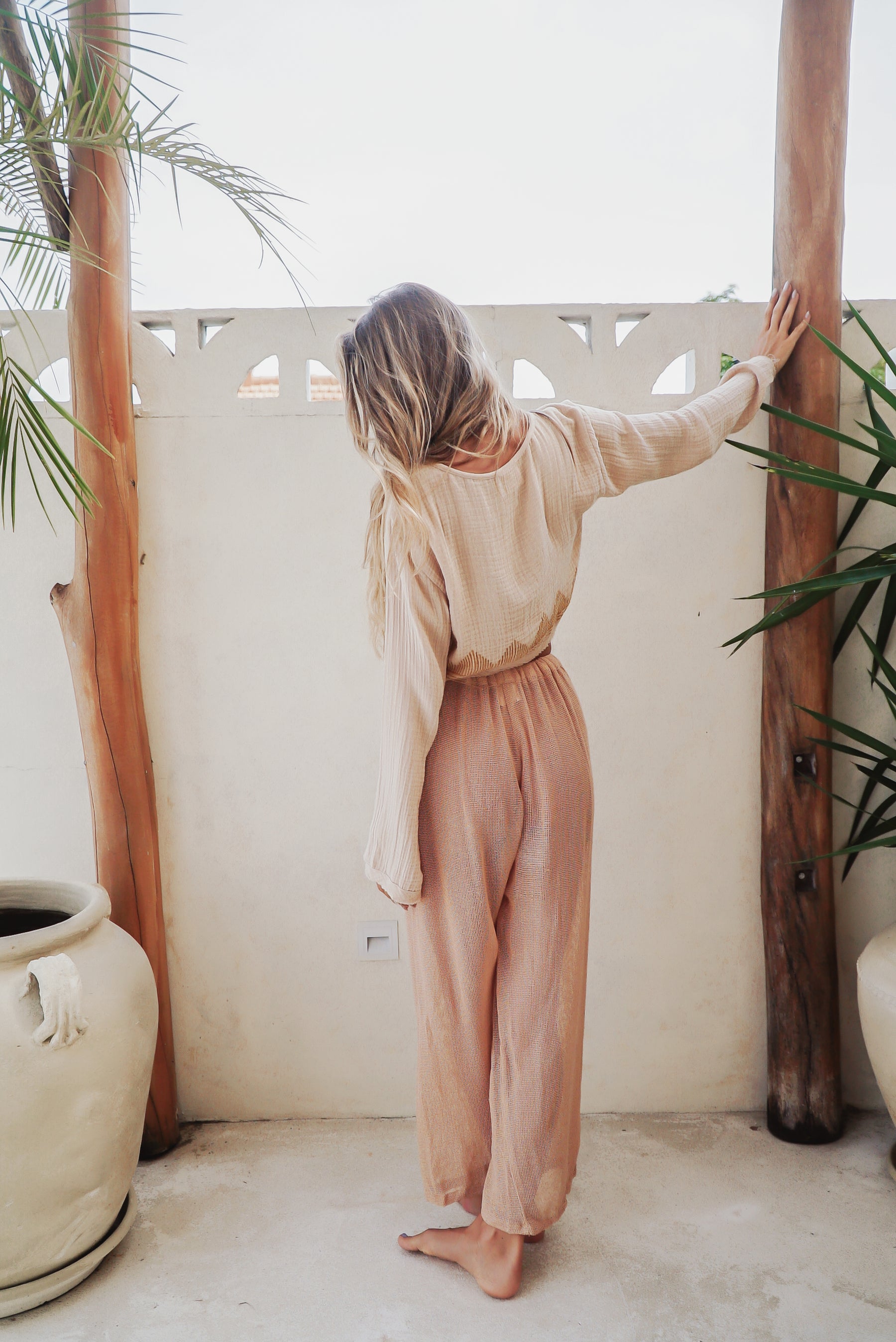 Crop top block print