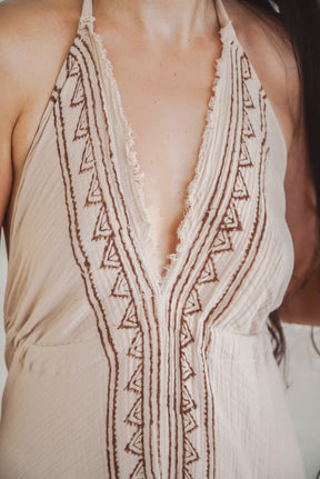 block print maxi dress