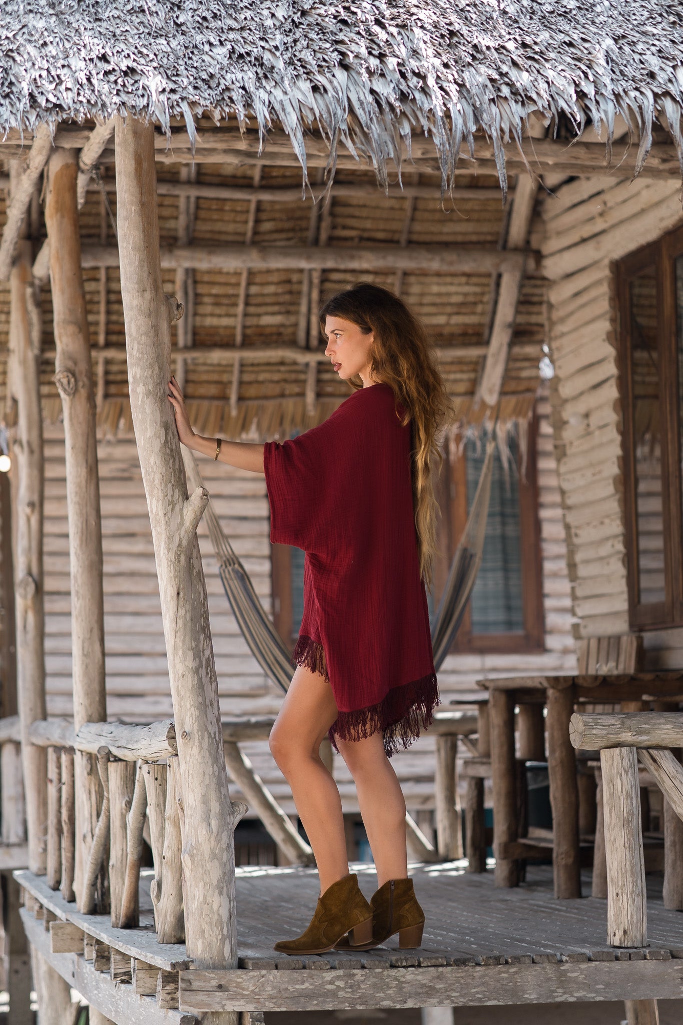 Poncho gaze de coton