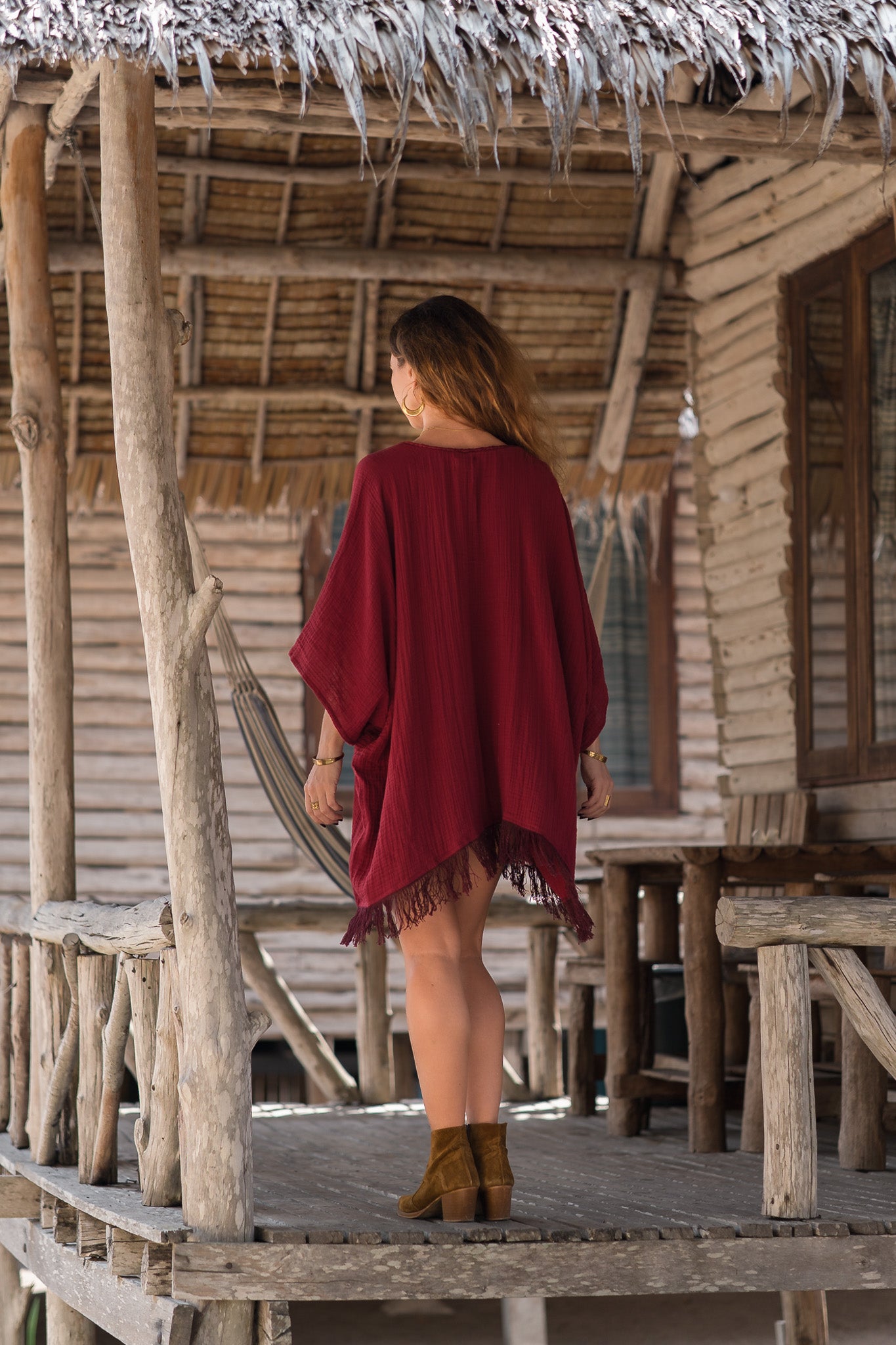Poncho gaze de coton