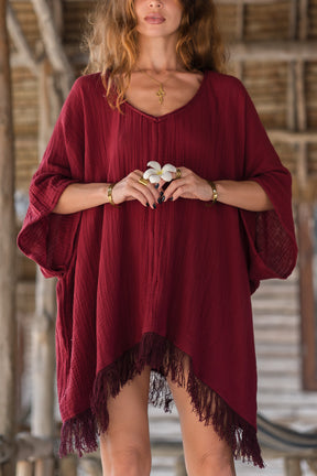 Poncho gaze de coton