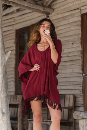 Poncho gaze de coton