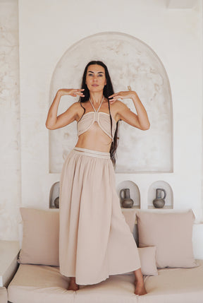 Jupe longue porte feuille