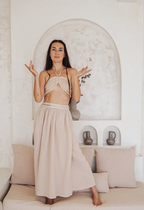 Jupe longue porte feuille