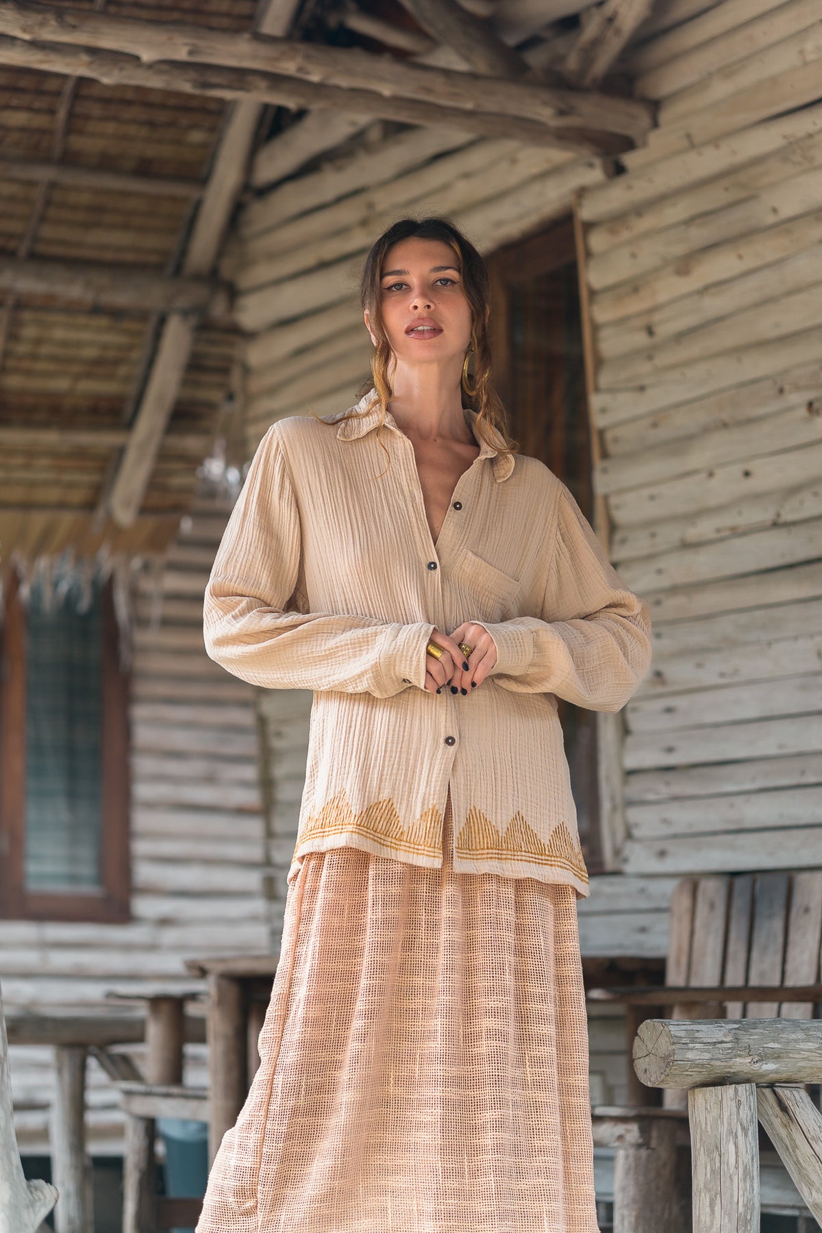 Chemise gaze de coton bio