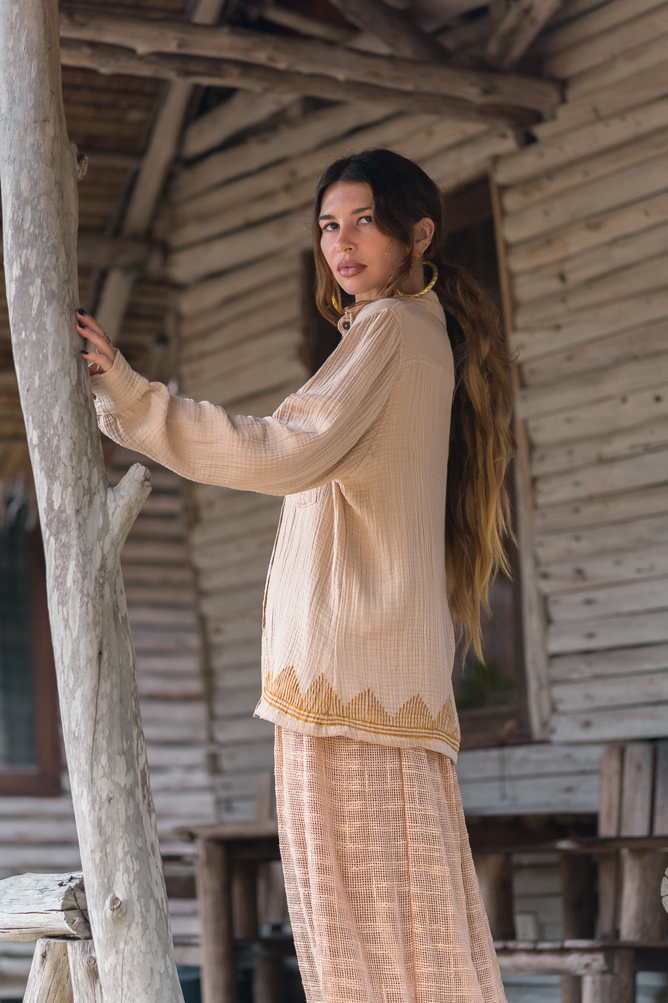 Chemise gaze de coton bio
