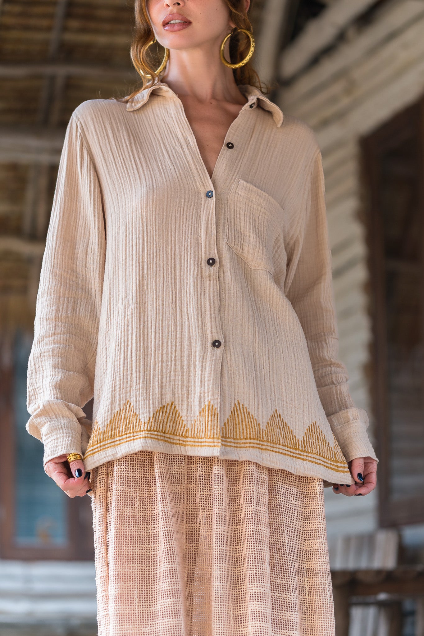 Chemise gaze de coton bio