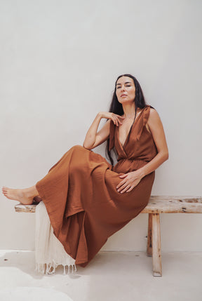 Boho-Kleid aus Baumwollgaze