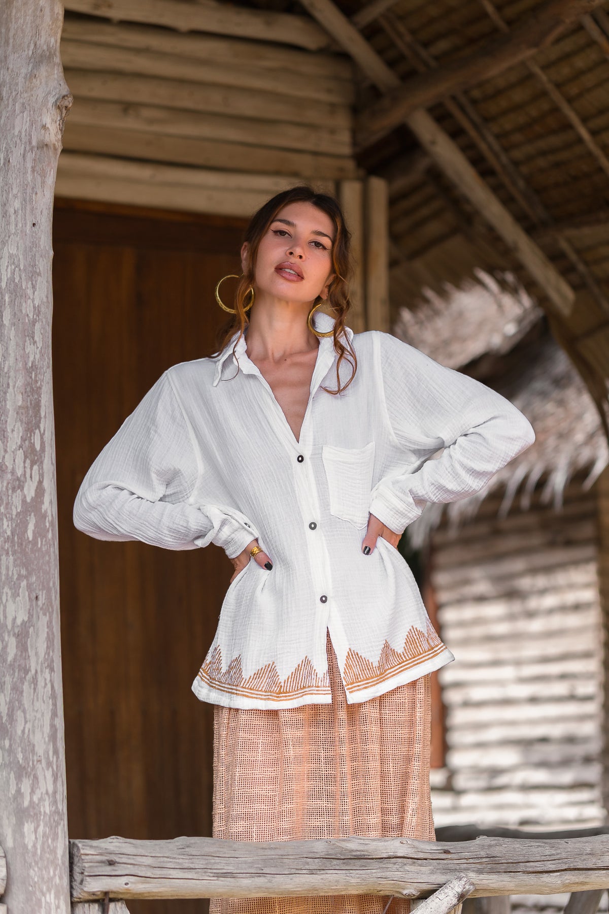 Chemise gaze de coton bio