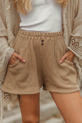 Short en maille tricotée