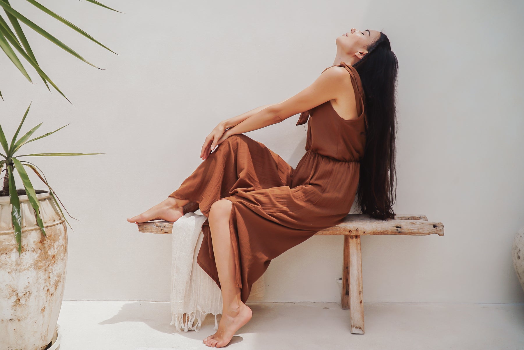 Boho-Kleid aus Baumwollgaze