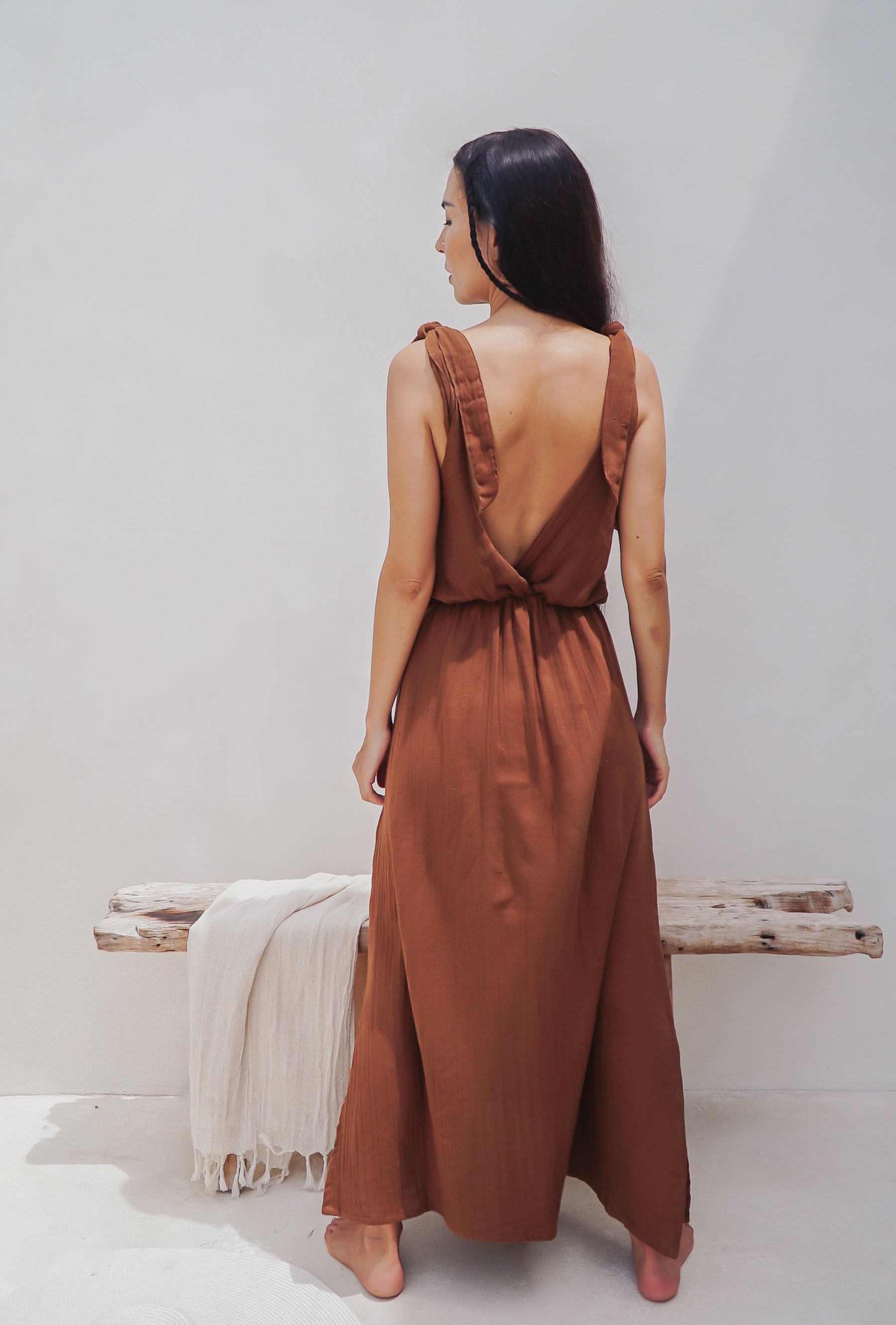 Boho-Kleid aus Baumwollgaze