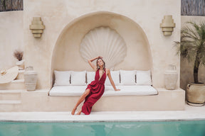 Robe longue gaze de coton bio