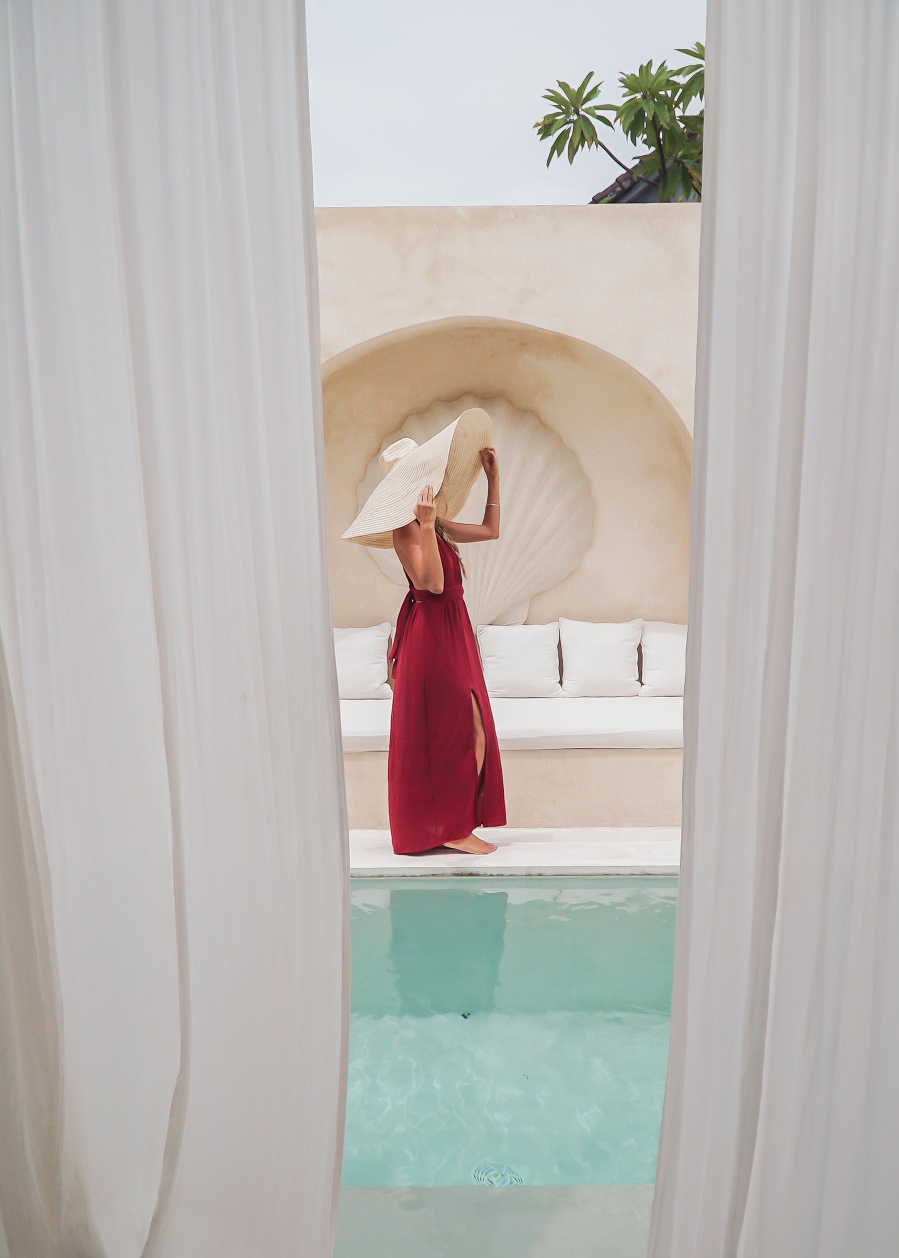 Robe longue gaze de coton bio