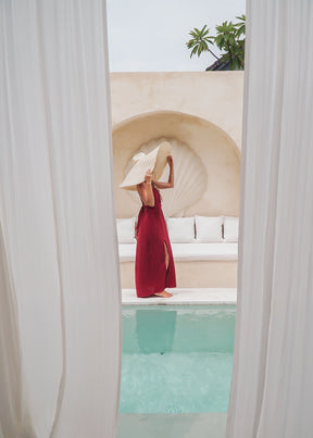 Robe longue gaze de coton bio