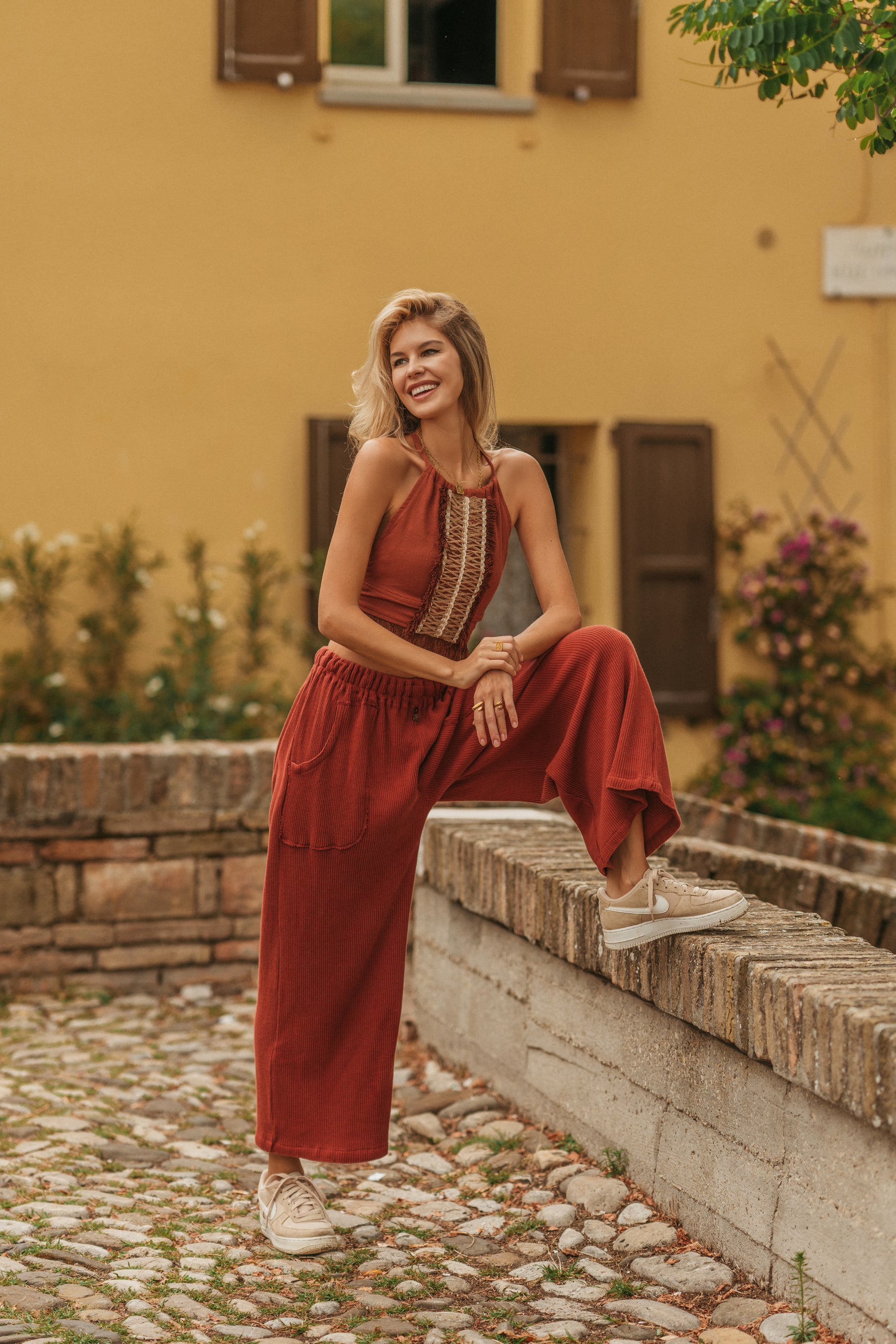 Pantalon tricoté