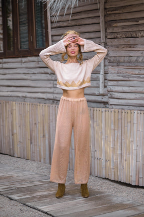 Crop top block print