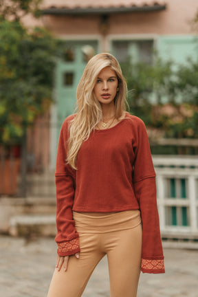 Pull en coton tricoté