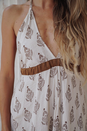 block print maxi dress