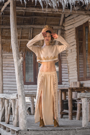 Block print cotton gauze loincloth