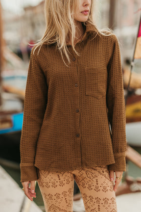 Chemise nid d'abeille