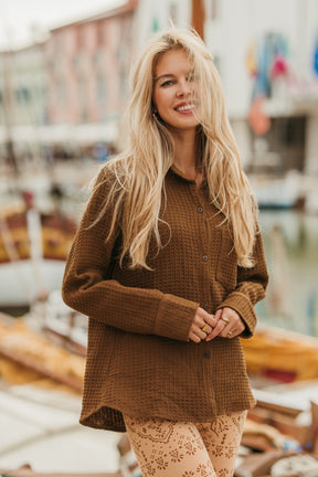 Chemise nid d'abeille