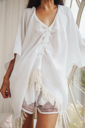 Poncho gaze de coton