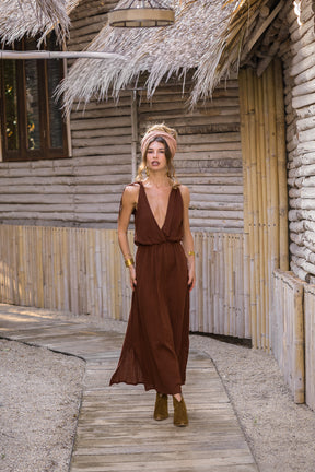 Boho cotton gauze dress
