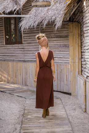 Boho cotton gauze dress