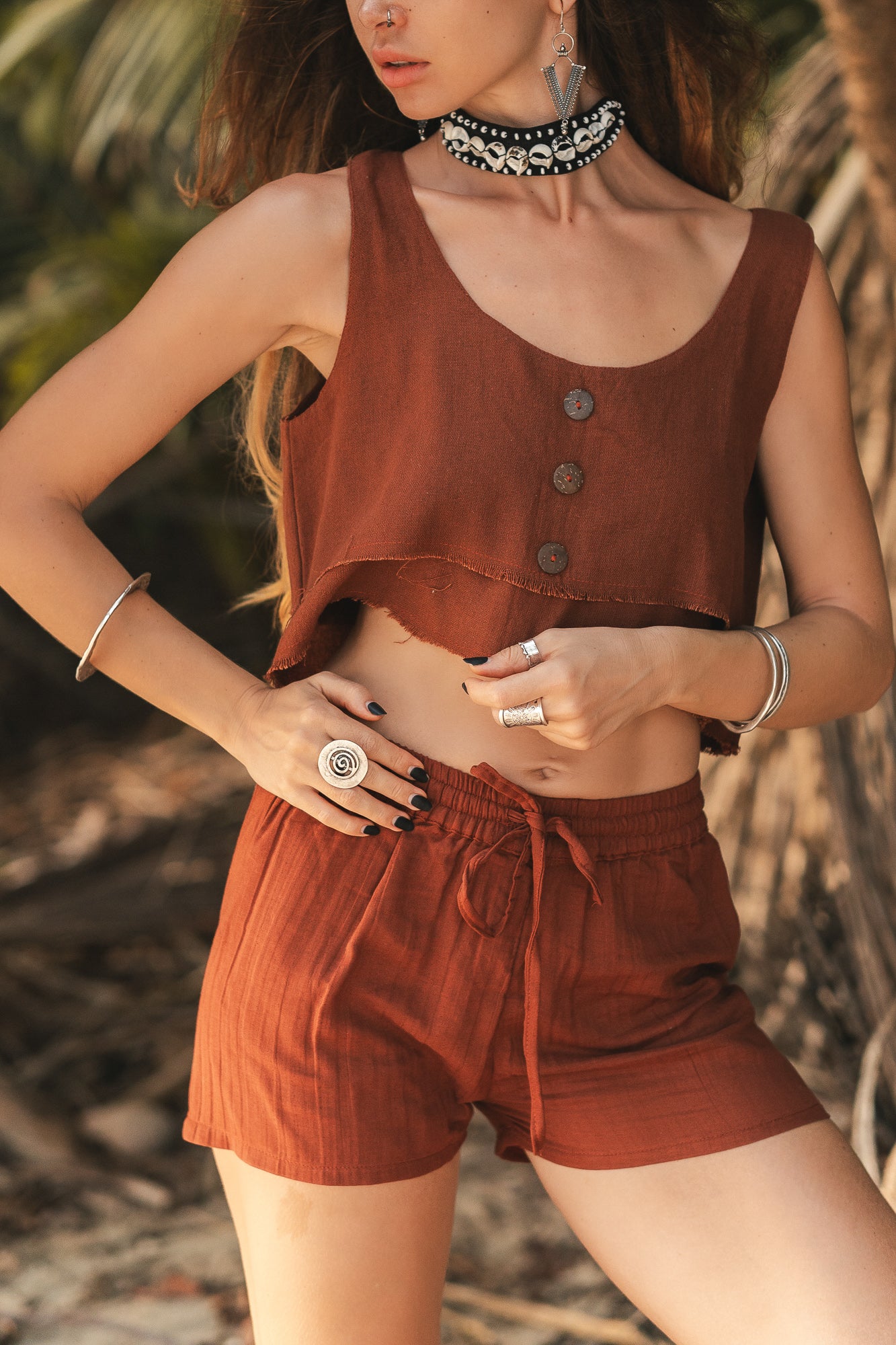 short gaze de coton
