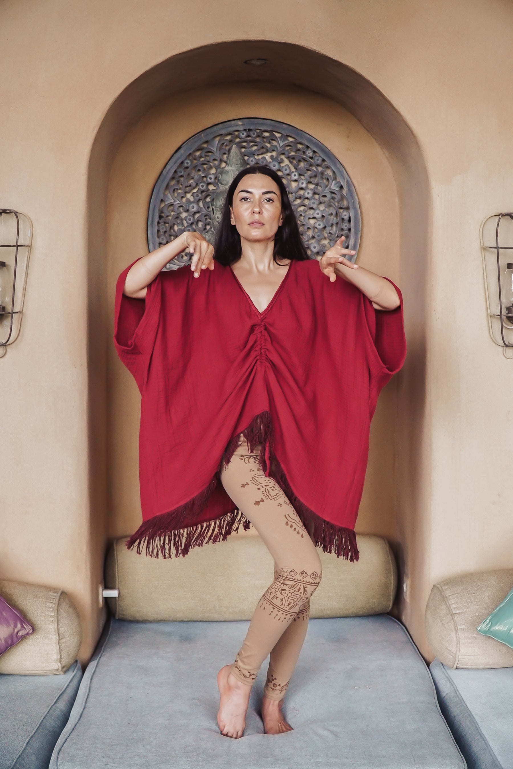 Poncho gaze de coton