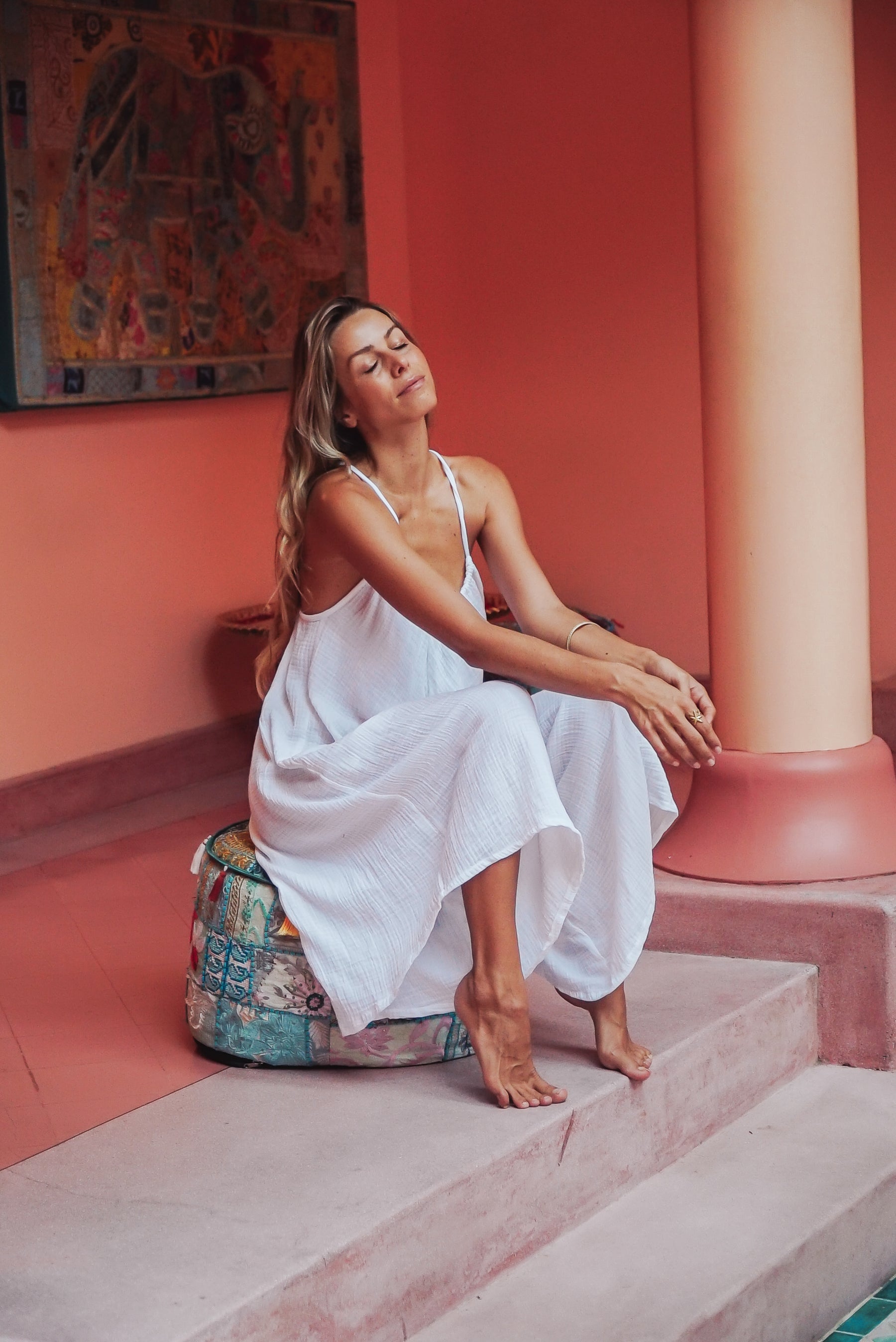 Salopette gaze de coton bio