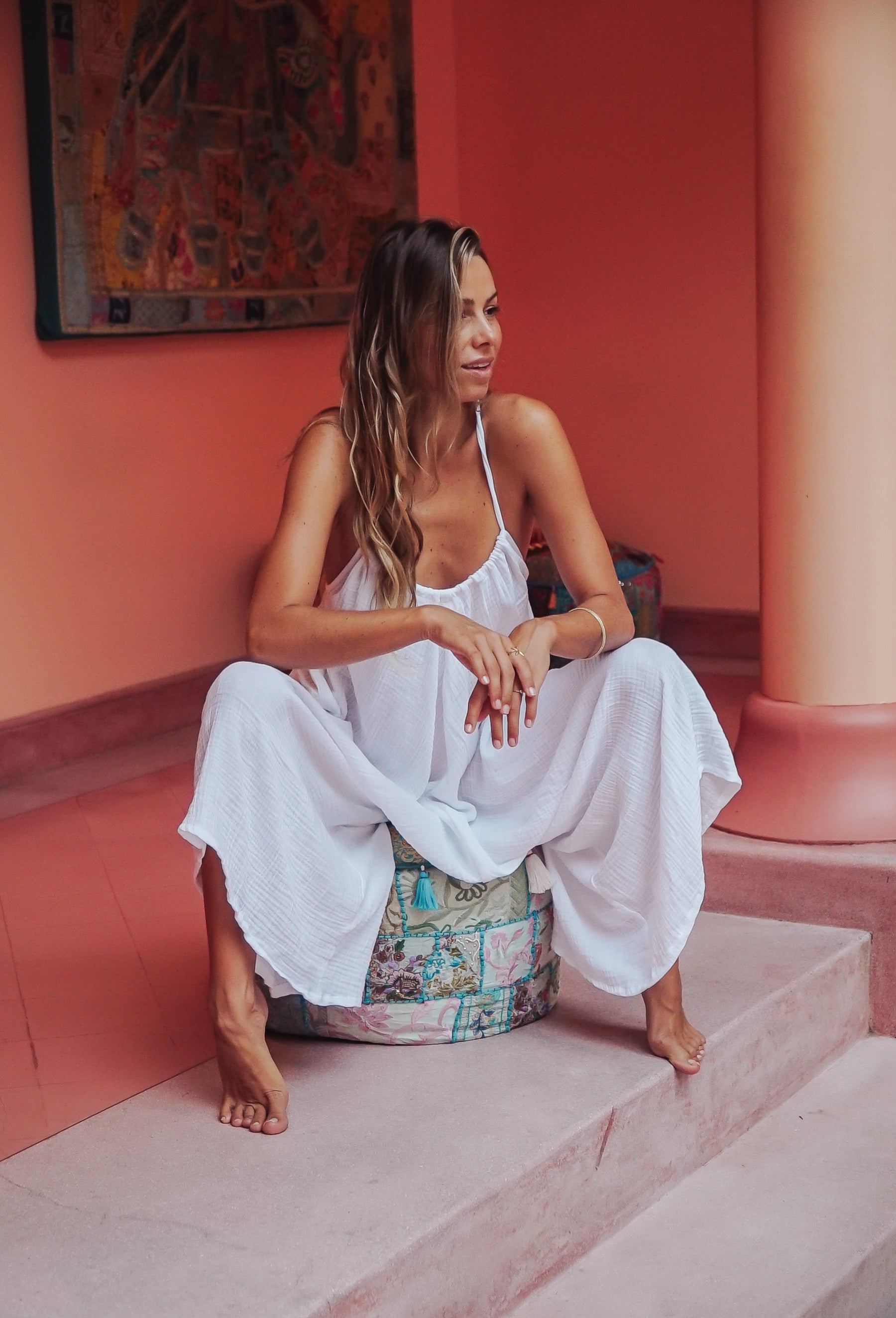 Salopette gaze de coton bio