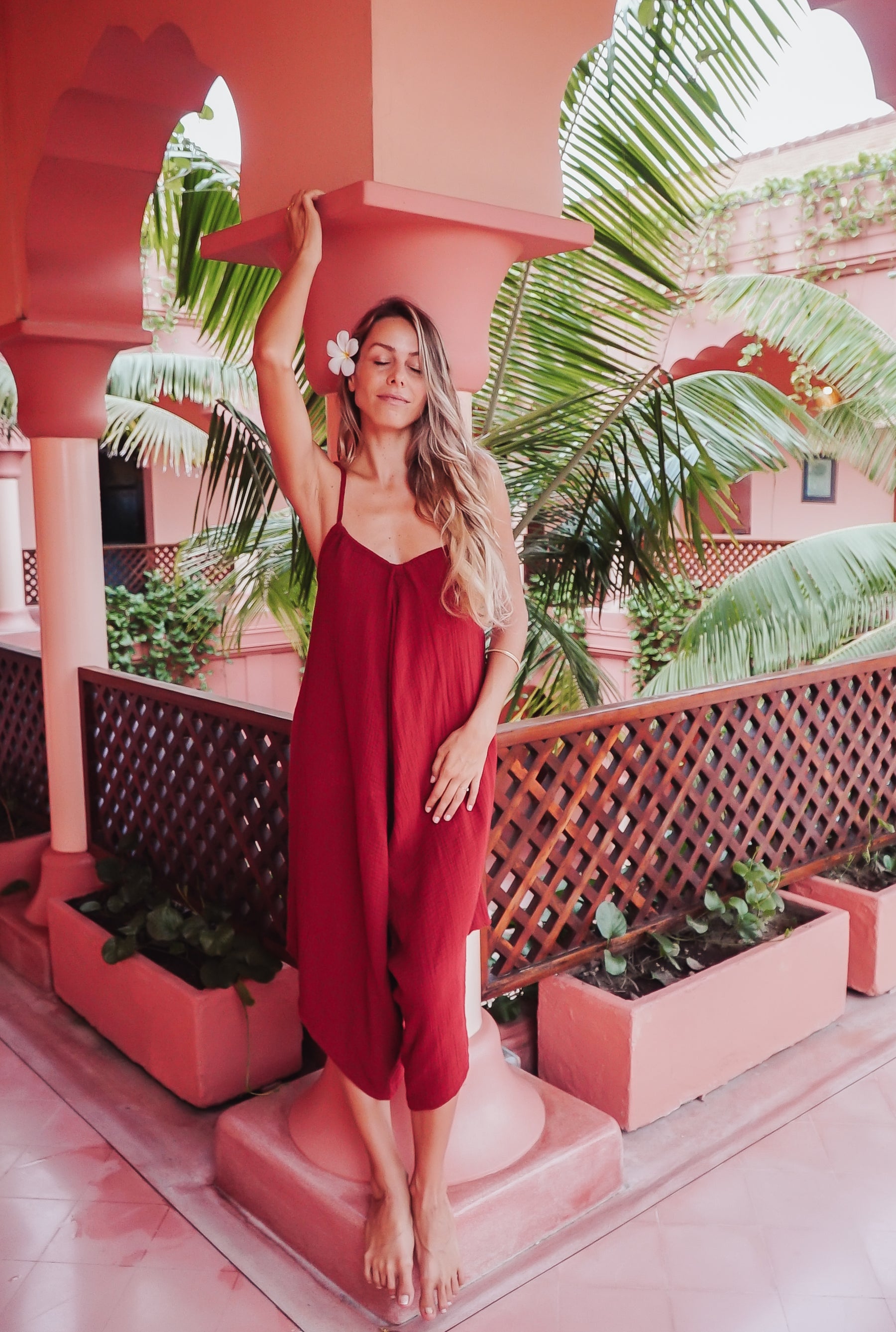 Salopette gaze de coton bio