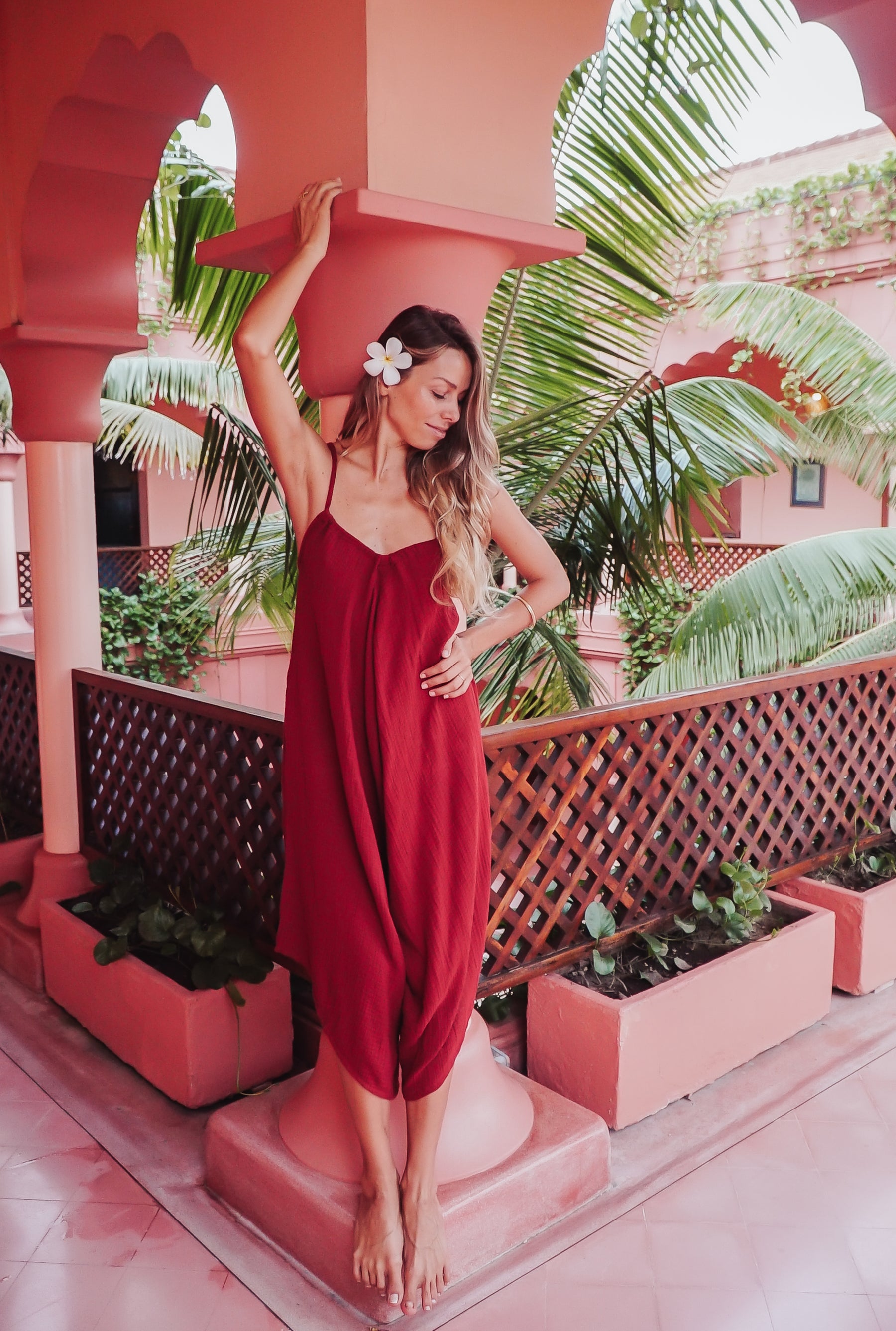 Salopette gaze de coton bio