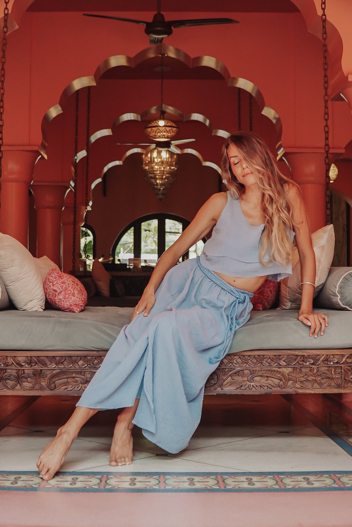 Jupe longue porte feuille