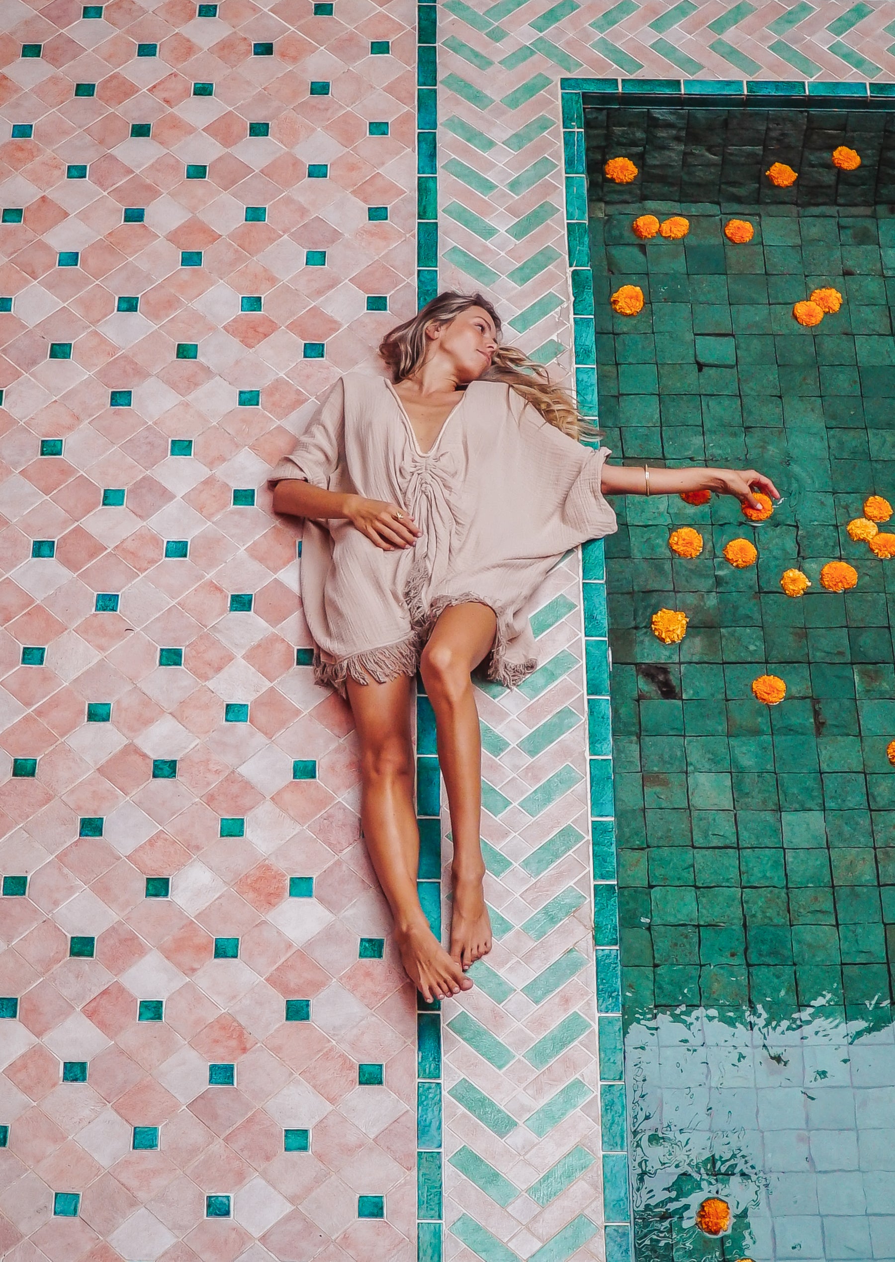 Poncho gaze de coton