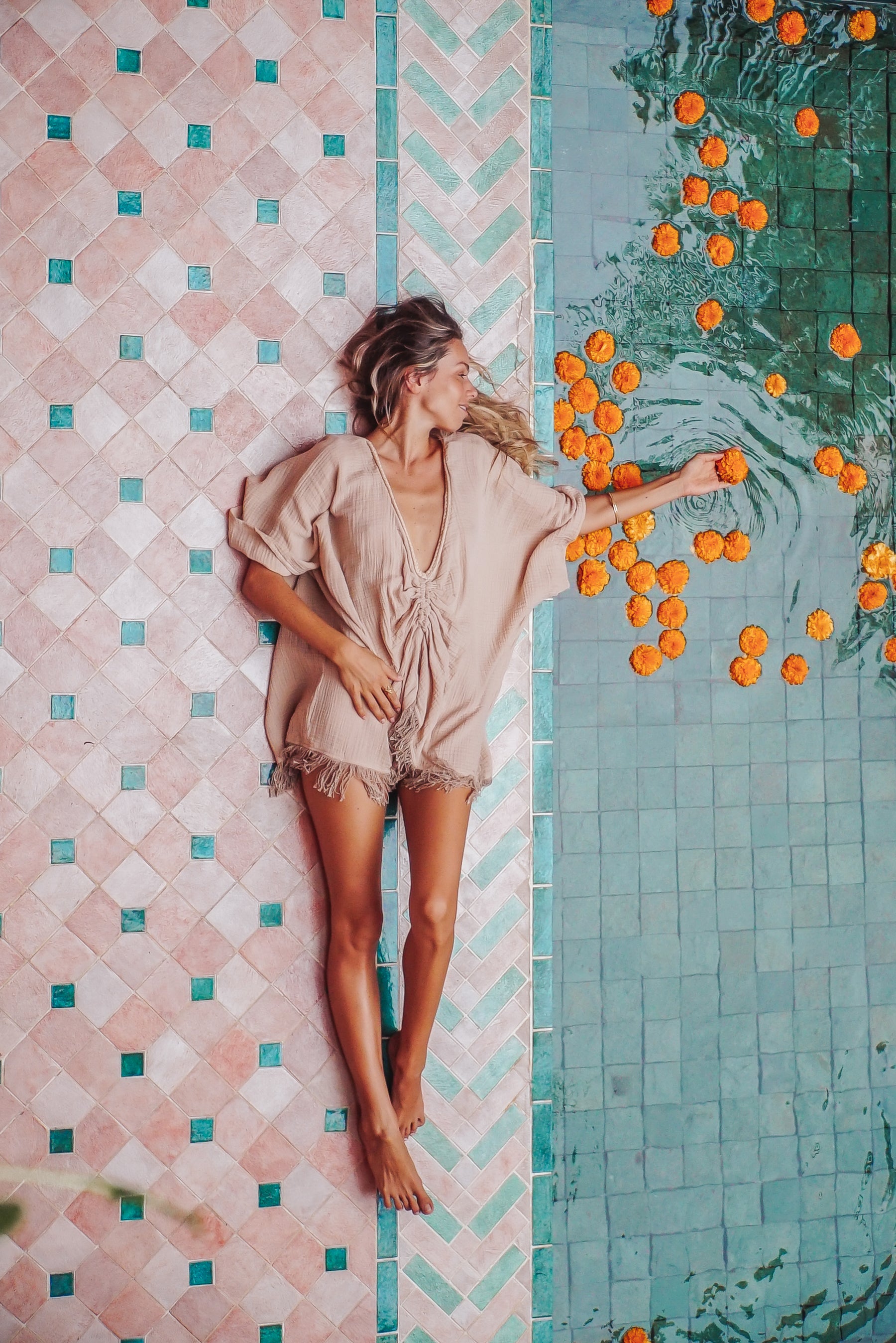 Poncho gaze de coton