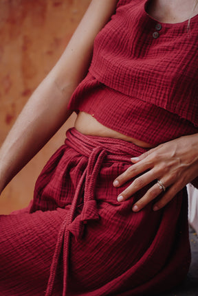 Jupe longue porte feuille