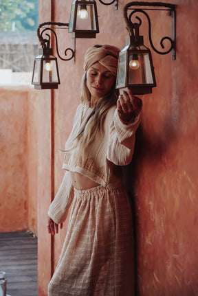 Crop top block print